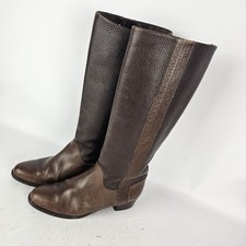 Vintage Gucci Brown Leather Knee High Boots EU 38 Auth SPA 103/051/0033 Italy