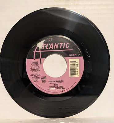 45 ~INXS~ ''Suicide Blonde / Everybody Wants U Tonight'' 1990 Atlantic (EX)