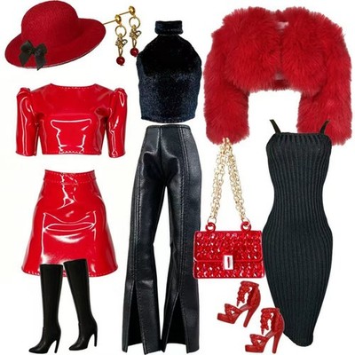 Puppenkleidung modisch Puppenoutfit schick für Puppenhaus, Puppensammler