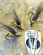 3 V Fly Size 12 Ultimate Highlands JC Silver Stoat Double Salmon Flies