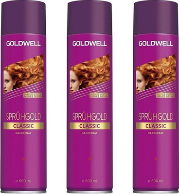 3 x Goldwell Sprühgold Classic Haarspray je 600 ml