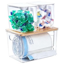 Trash Bag Dispenser Organizer - Large Garbage Bag Dispenser Holder 3 in 1