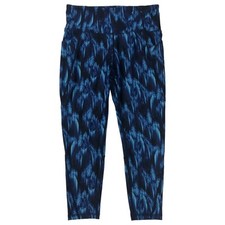 Xersion Womens Blue Athletic Ankle Leggings High Rise Stretch Pants