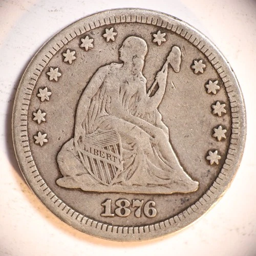 1876-CC Seated Liberty Quarter — photo from another recent sale