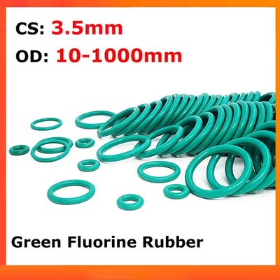 FKM O-Ringe Dichtring Dichtung Schnurstärke 3.5mm Außen 10-1000mm Gummiring Grün