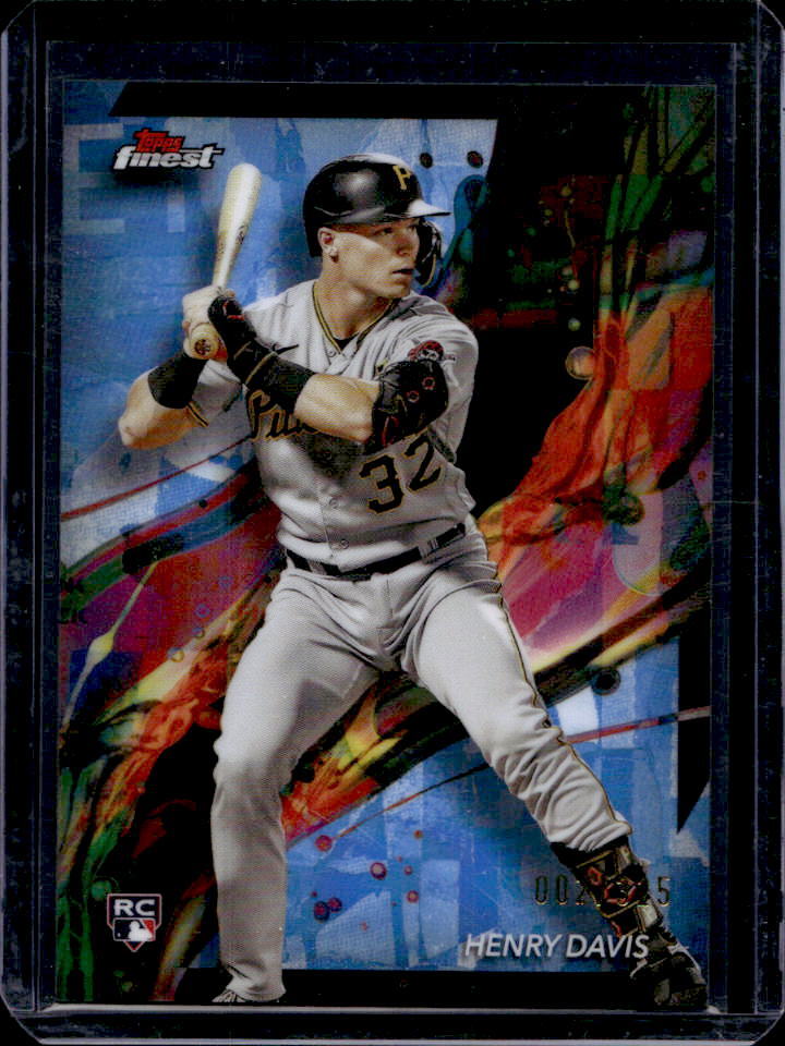 2024 Topps Finest Henry Davis Sky Blue Refractor RC #/325 #15 Pirates