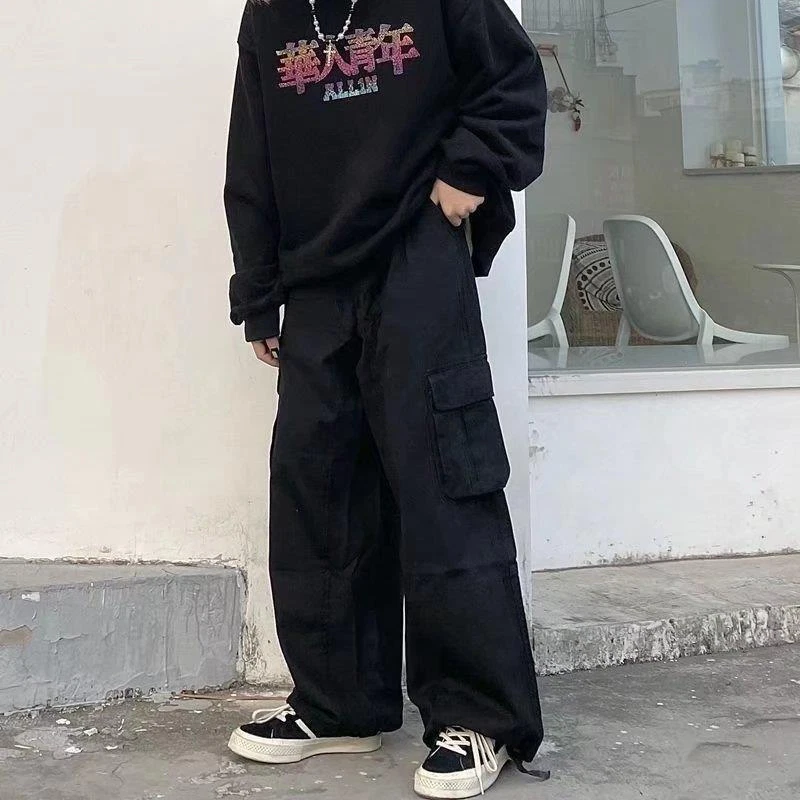 Black baggy cheap pants
