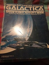 Vintage 1978 TV BATTLESTAR GALACTICA Space Flight Coloring Activity Book USED