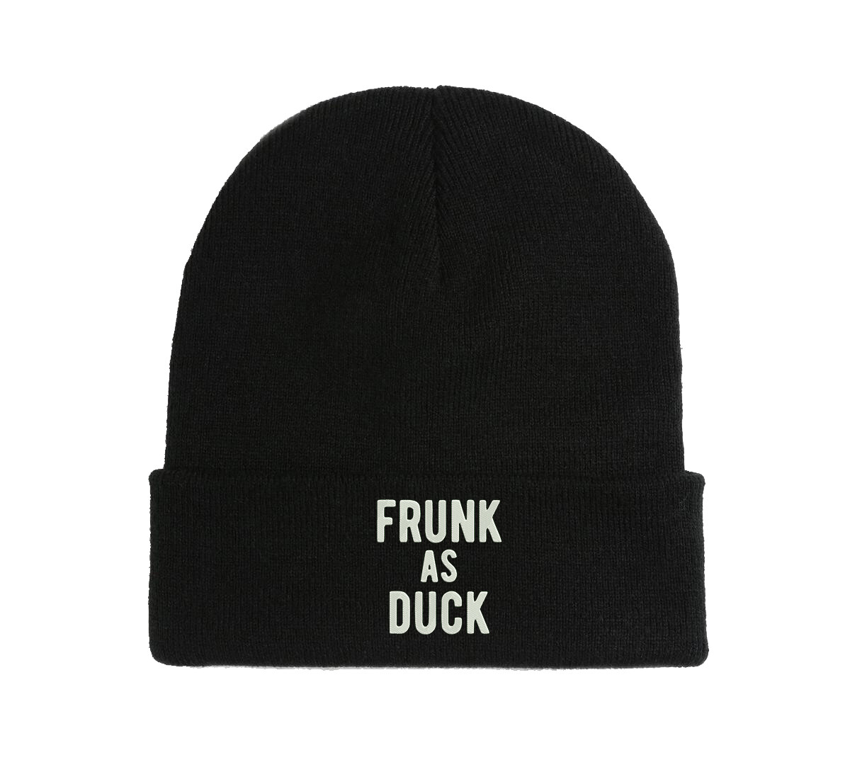 Unisex Embroidered Beanie Hats Winter Funny Knit Hat, Black I Don main image 2