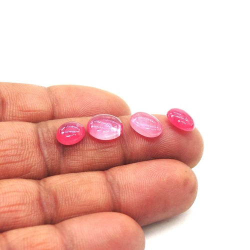 Oval pink tourmaline gemstone, pink tourmaline cabochons, 9x7 pink tourmaline - Imagen 3 de 9