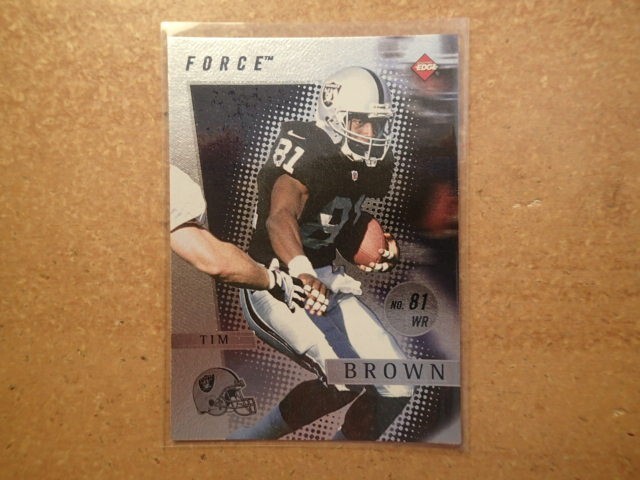 Oakland Raiders-TIM BROWN 1997 COLLECTOR'S EDGE EXTREME FORCE-Notre Dame