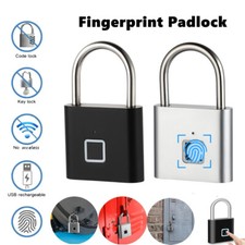 Waterproof Fingerprint Padlock Keyless Smart Door Lock Security Anti-theft USB-C