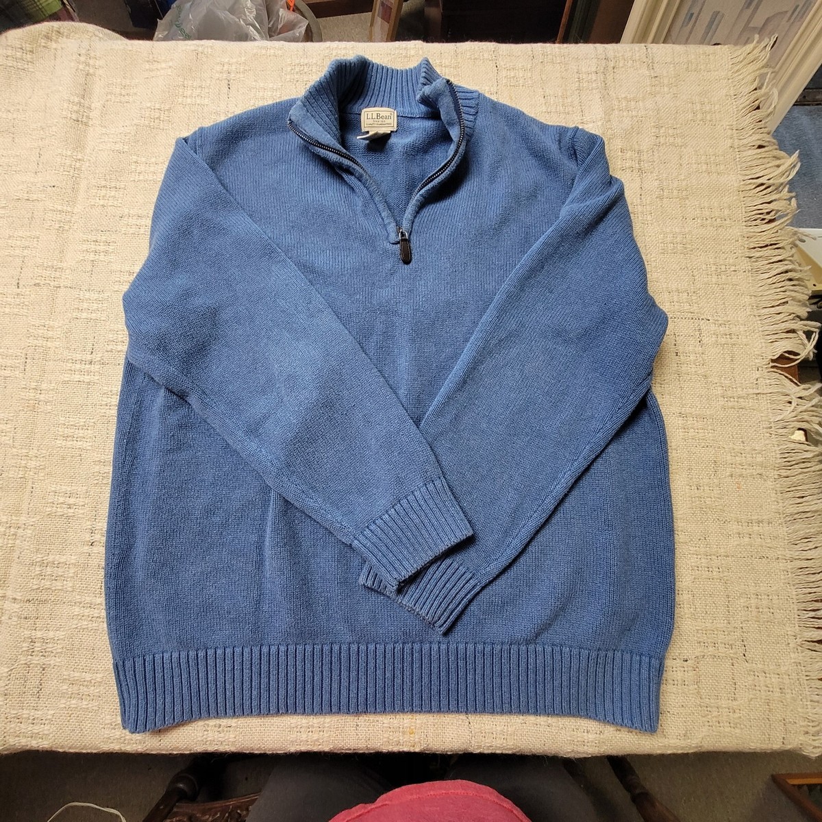 Animal LLBEAN half zippullover woolknit エルエルビーン Pattern 