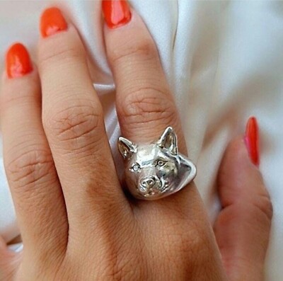 Shiba Inu Ring -Handcrafted 925 Silver with Intricate Details and