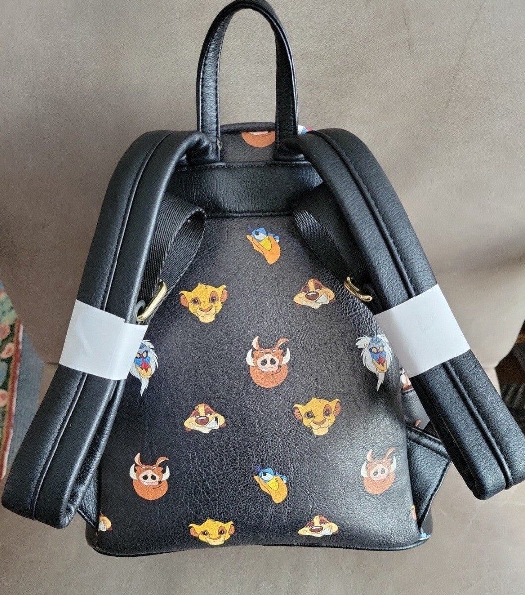 Loungefly Lion King All Over Print OG Heart Logo Backpack OG Heart Logo Disney Loungefly Lion King Faces Mini Backpack  main image 2