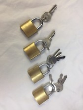 NEW 4 Small Medium Metal Pad locks Mini Brass...