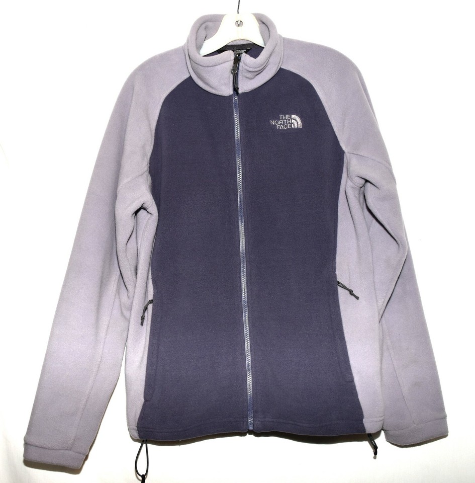 The North Face Purple Lavender Fleece Drawstring Bottom Womens Zip