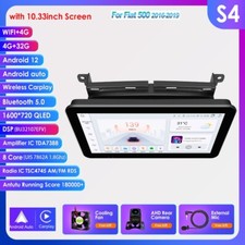 10.33"For Fiat 500 2016-2019 Apple Carplay Android 13 Car Stereo Radio Wifi Navi