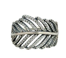 Authentic Pandora Sterling Silver Light As A Feather Ring Size 52 US Size 6