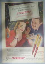 Eversharp Pens and Pencils Ad: Eversharp Winning Answer The $64 Question  1940's