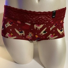 Torrid Boyshort Panties Underwear Christmas Wide Lace Llama Present Plus 3 22 24
