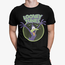 Image of Looney Tunes Daffy Duck Logo Crazy Official Men's T-Shirt