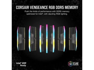 CORSAIR Vengeance RGB 32GB (2 x 16GB) 288-Pin PC RAM DDR5 6000