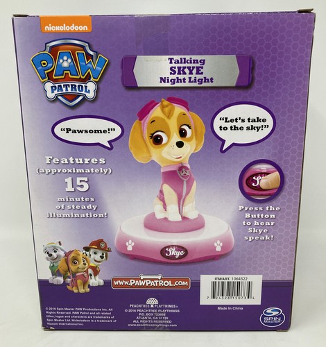 paw patrol talking night light
