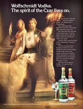 WOLFSCHMIDT VODKA ~ The Spirit Of The Czar ~ VINTAGE PRINT AD ~ 1979