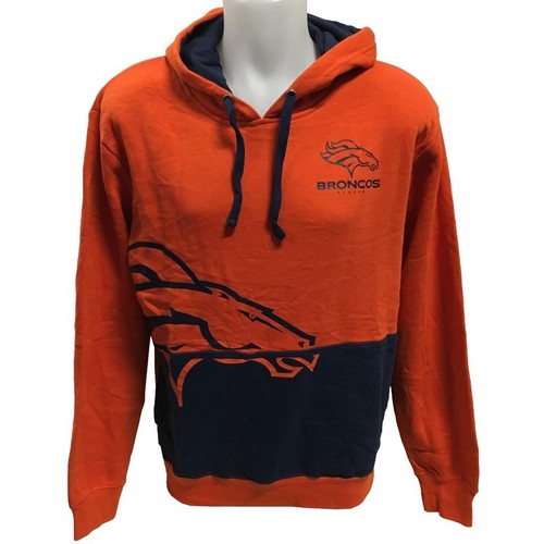 NFL Para Hombre Nueva Sudadera con Capucha Denver Broncos Mediana Grande Sudadera con Capucha Logotipo Grande - Imagen 1 de 3