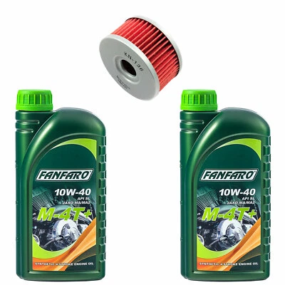10W40 Huile Kit 2 Litre Filtre à KN136 pour beta Alp 350 Suzuki Dr Gn GZ Tu Vl - Photo 1/4