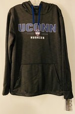 New UConn Huskies University of Connecticut Pullover Hoodie Small Black Heather