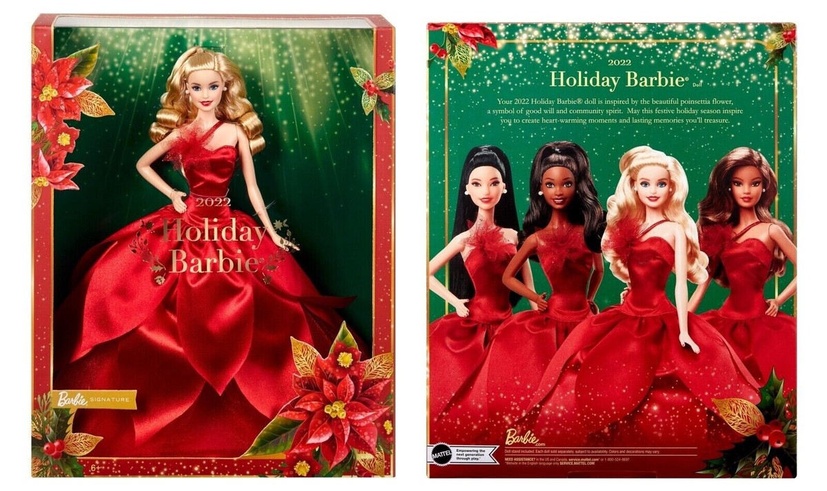 Poupée Barbie Holiday 2022 – Robe Tulipe Rouge – Mattel HBY07 – NRFB