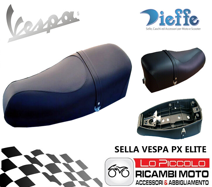 Sella Originale Piaggio Per Vespa PX 125/150/200 - Sellone Made In Italy Con Targhetta