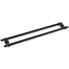 Sonata 24" Cuttable Back-to-Back Towel Bar - Matte Black