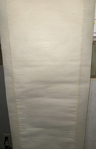 VTG Authentic Japanese Bamboo Paper One Stroke Snake Painting Scroll Signed 50” - Picture 10 of 12