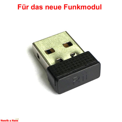 Rii 2.4GHz USB-Empfänger Funk-Dongle für Rii i8+ K12 K12+ für neues Funkmodul