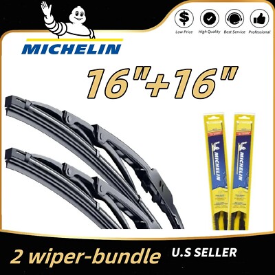 Matched Set 2 Wipers 16''+16'' Michelin Wiper Blades 90-94 - 32-160/160