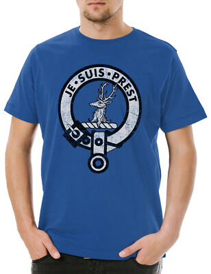 Je Suis Prest Herren T-Shirt Battle Outlander Bannockburn 1314 William Wallace