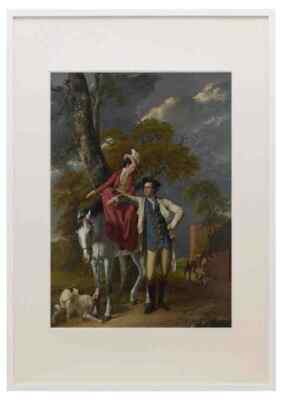 Joseph Wright ''Of Derby'' Mr And Mrs Thomas Coltman A3 A4 gerahmter Druck Bild