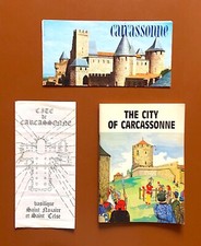 Brochure touristique ancienne, guide de voyage pour Carcassonne, France