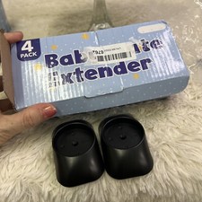 Baby Gate 4 Pack Extenders Wall or Stairs Large Black New