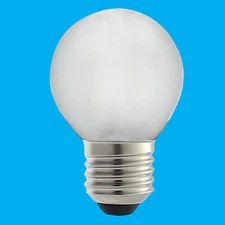 2x 7W Frosted Round Dimmable Golf Light Bulb Screw ES E27 Slumber All Night Lamp
