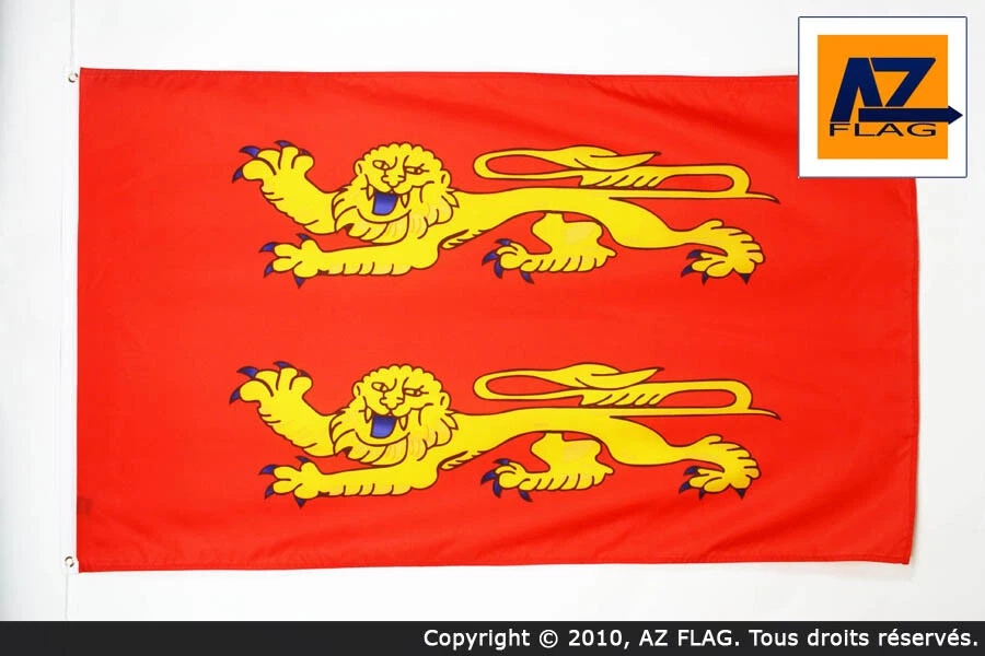 AZ FLAG DRAPEAU BASSE-NORMANDIE 90x60cm - DRAPEAU BAS-NORMAND - FRANCE 60 x 90 cm - DRAP
