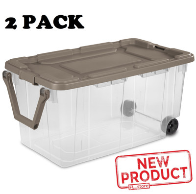 clear tote bin