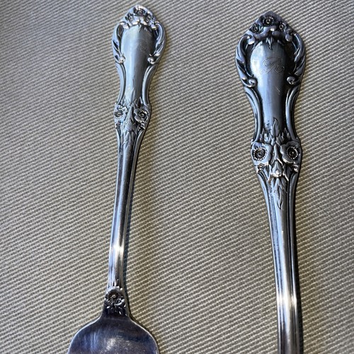 Vintage 1847 Rogers Bros Wild Rose Sharon Silver Plate Brass - 5 Piece Setting - Picture 8 of 10