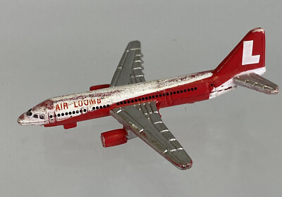 Vintage Micro Machines Air Loomb Red Passenger Air Plane Landing