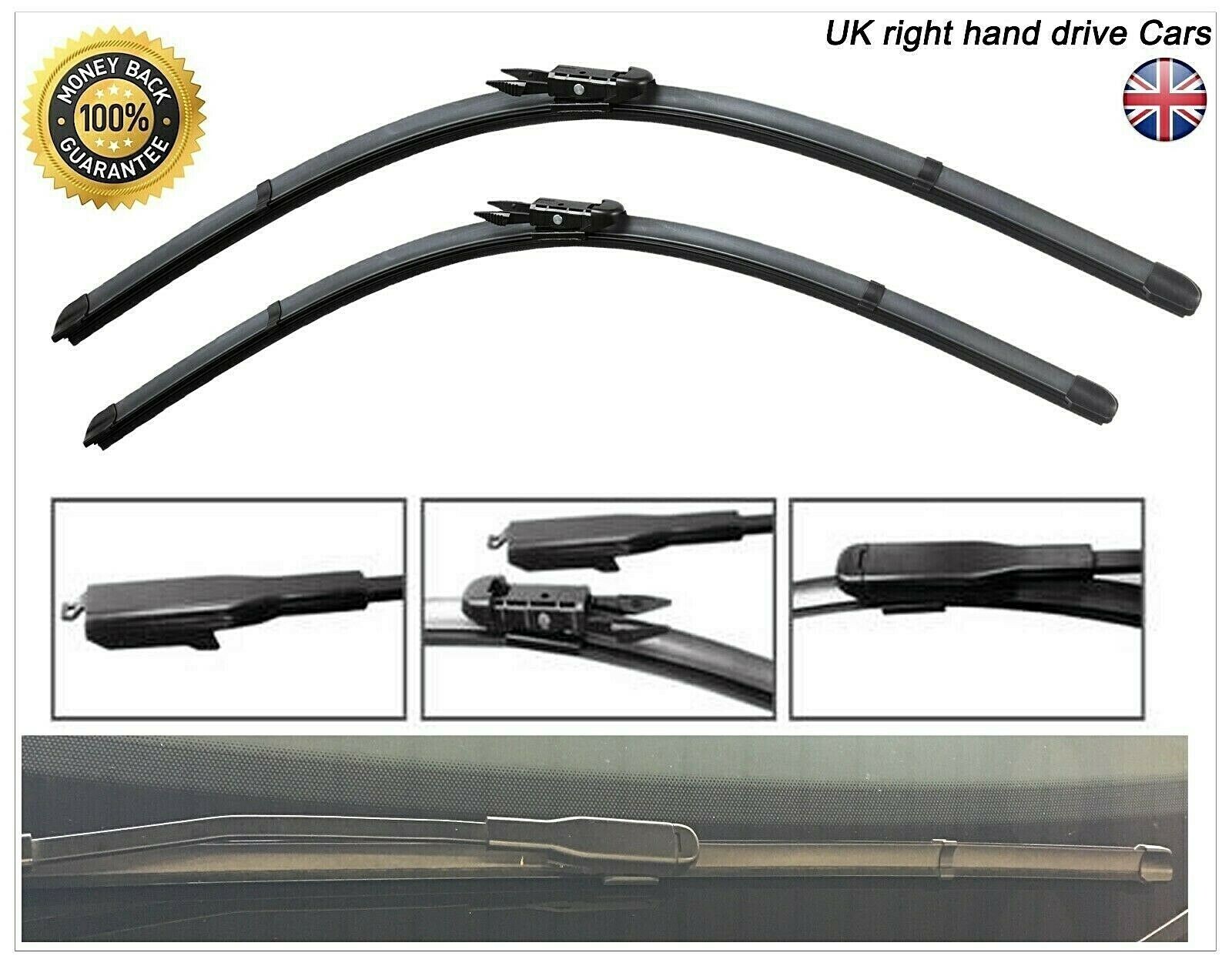 Vauxhall Corsa D 200614 Front & Rear AERO FLAT Wiper Blades 26"+16"+12