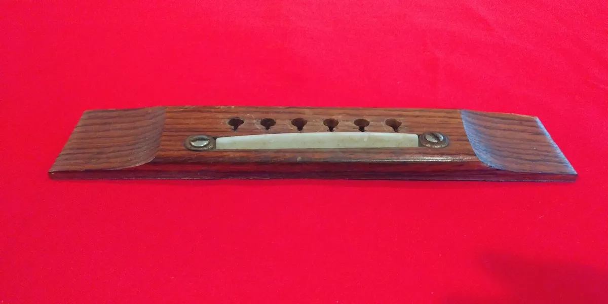 VINTAGE 1969 HARMONY Acoustic Guitar Bridge w Saddle 1970 1971