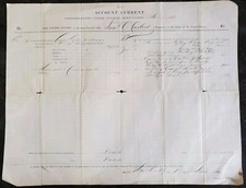 1864 Mar 1 Civil War Troops Payment Account Document Total To $267K RARE 20"x16"
